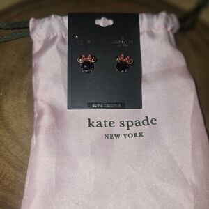 Disney X Kate Spade Minnie Mouse Stud Earrings.
